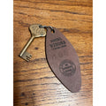 Vintage Hotel Winona Minnesota Skeleton Brass Key and Wood Fob Room 408 Rare