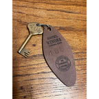 Vintage Hotel Winona Minnesota Skeleton Brass Key and Wood Fob Room 408 Rare
