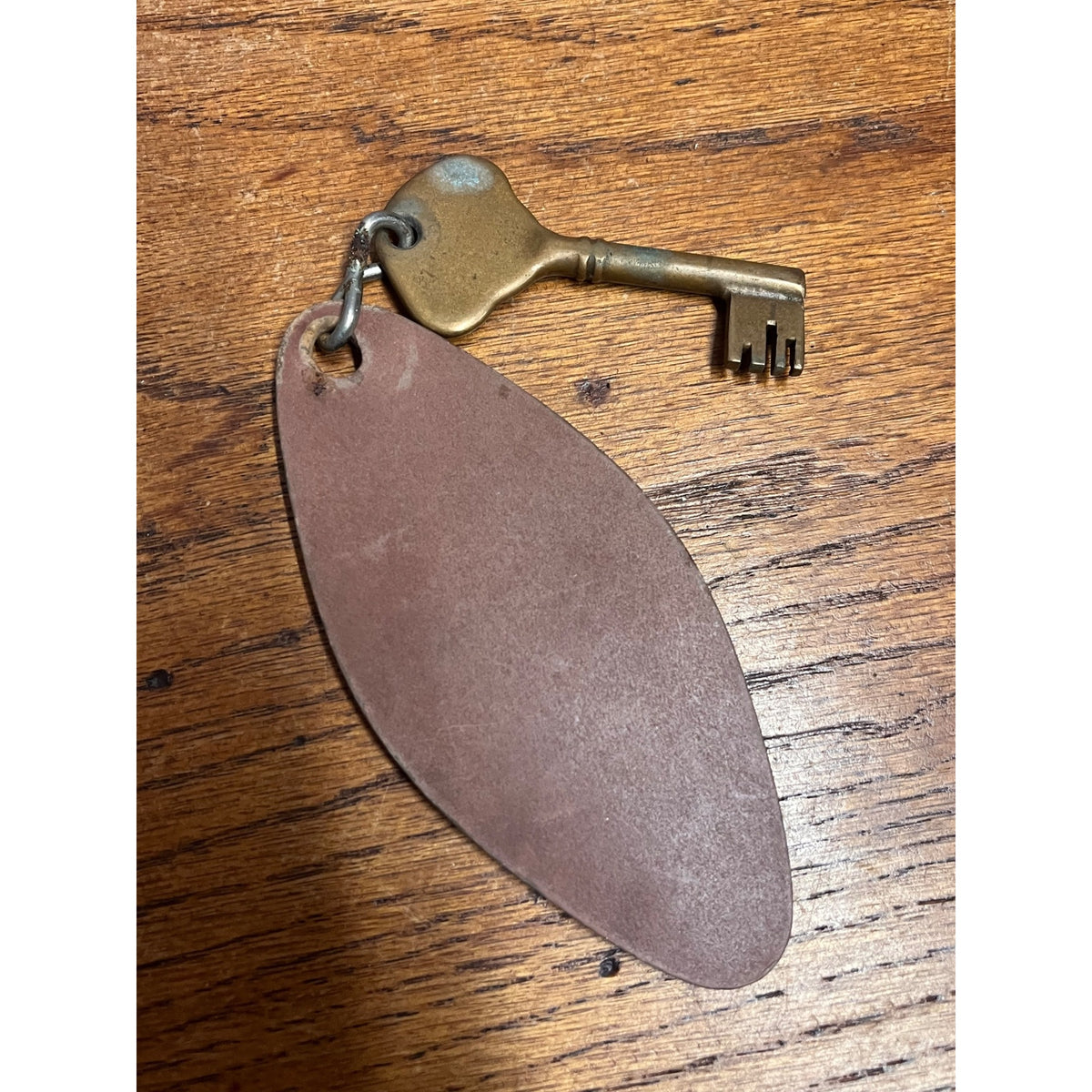 Vintage Hotel Winona Minnesota Skeleton Brass Key and Wood Fob Room 408 Rare
