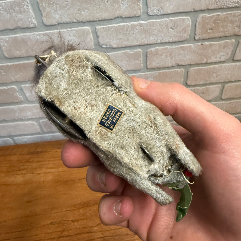 Vintage Alps Mechanical Windup Toy Busy Squirrel with Box Japan