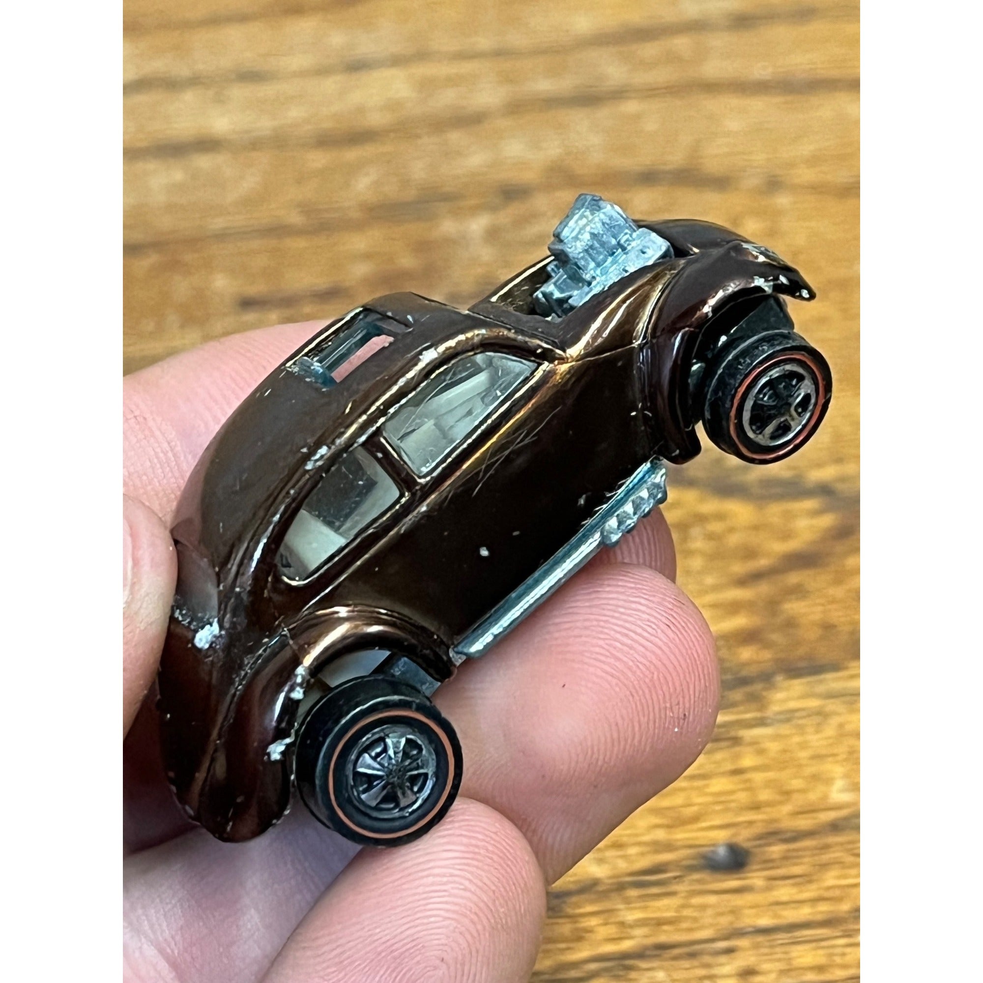 Vintage 1967 Hot Wheels Redline Custom VW Volkswagen Copper -- CLEAN
