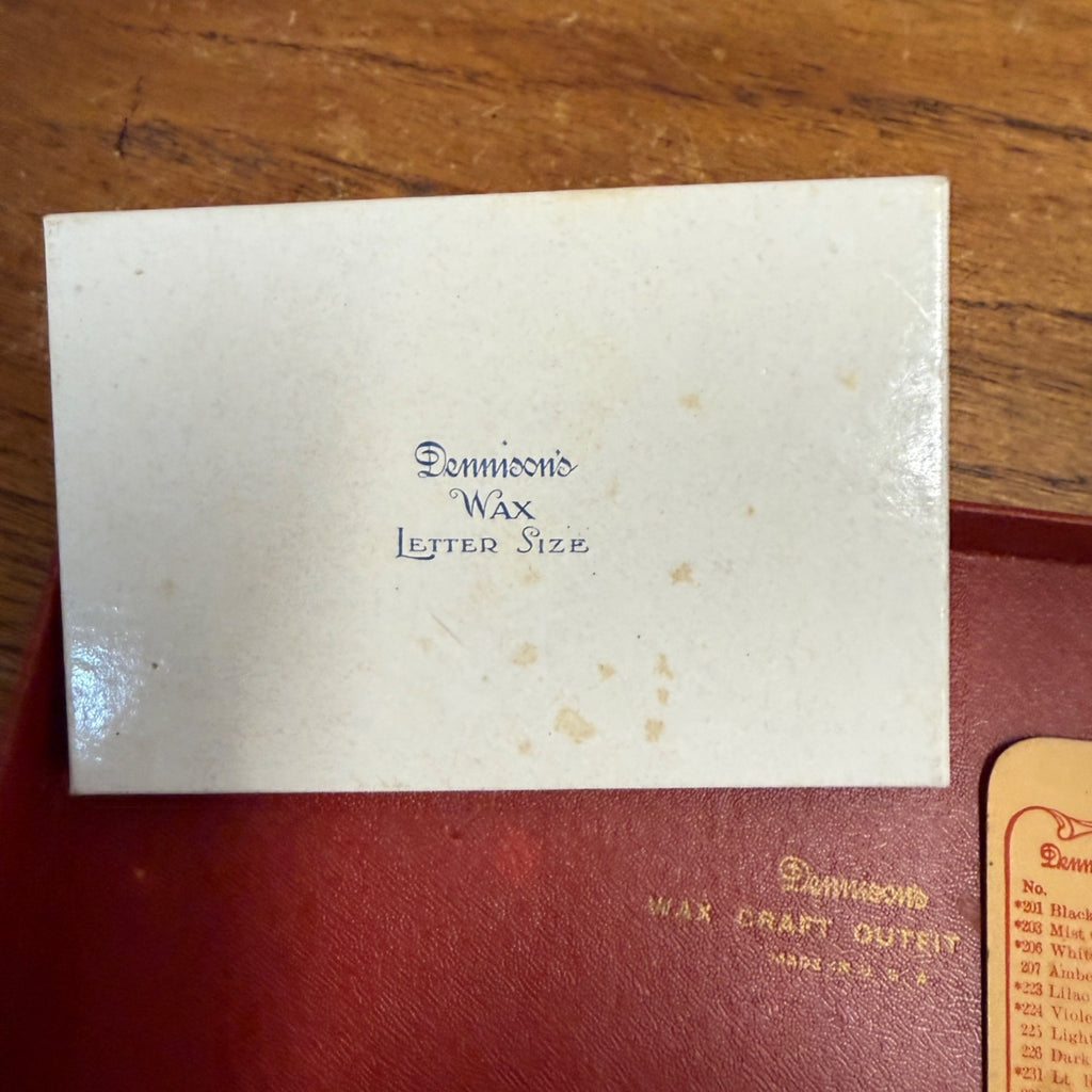 Vintage 1920's Dennison Letter Wax Outfit No. 1 Box & Contents