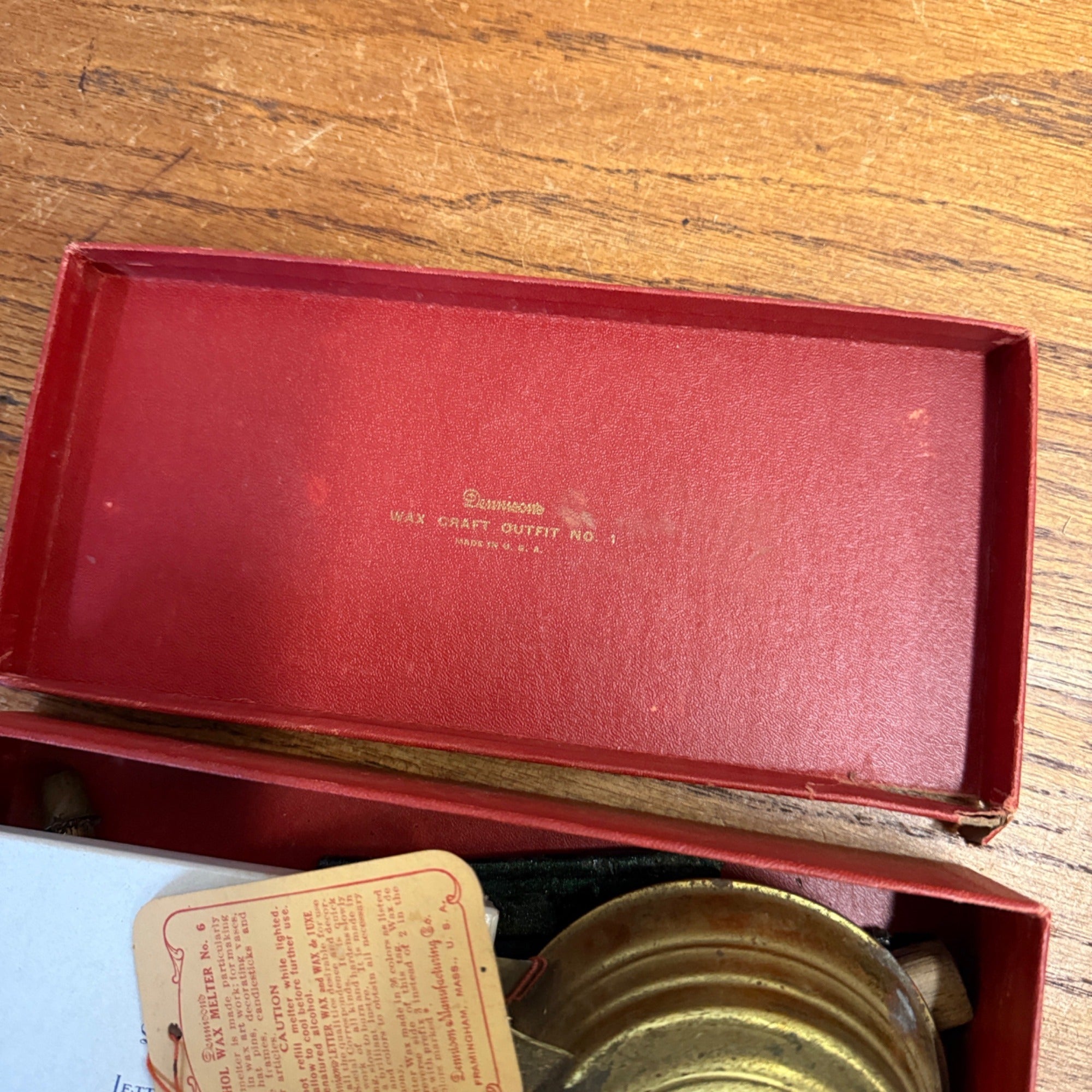 Vintage 1920's Dennison Letter Wax Outfit No. 1 Box & Contents