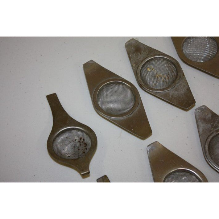 Vintage 1960s MCM Old Hall English Stainless Steel Tea Strainers