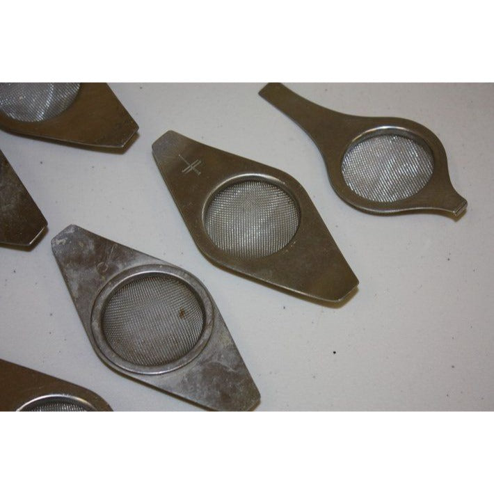 Vintage 1960s MCM Old Hall English Stainless Steel Tea Strainers