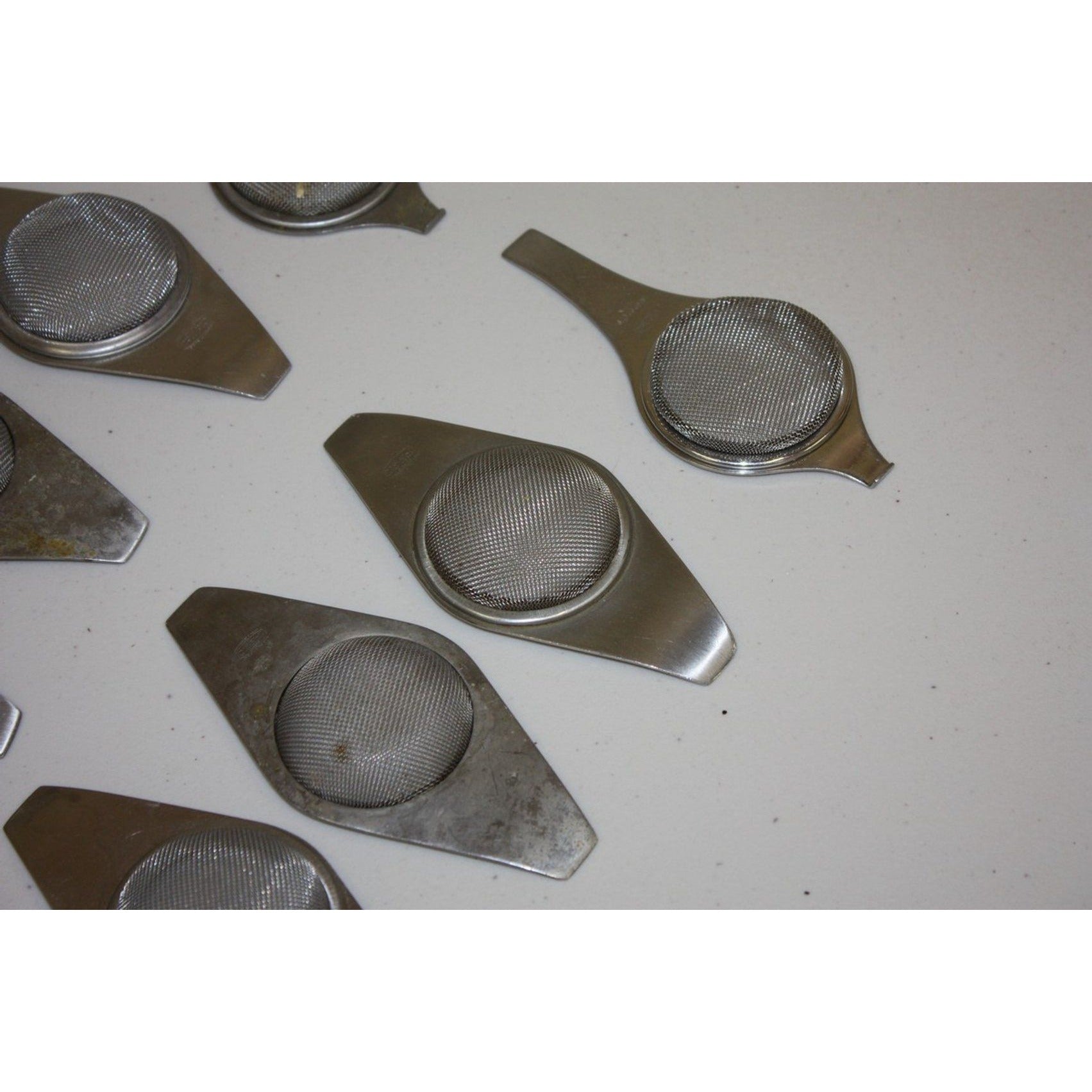 Vintage 1960s MCM Old Hall English Stainless Steel Tea Strainers