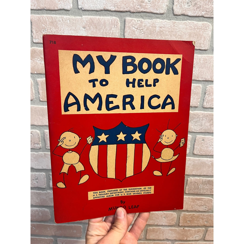 My Book To Help America Munro Leaf WWII Savings 1942 Child's Book Homefront