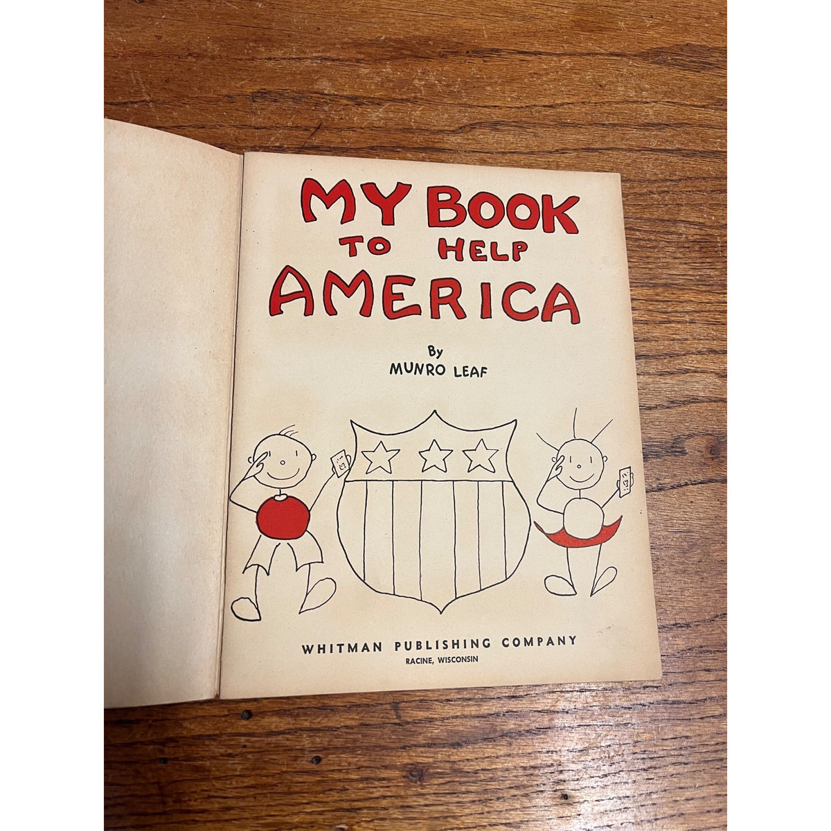 My Book To Help America Munro Leaf WWII Savings 1942 Child's Book Homefront