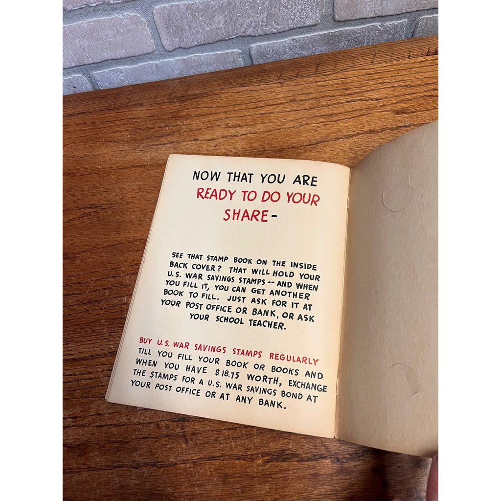 My Book To Help America Munro Leaf WWII Savings 1942 Child's Book Homefront