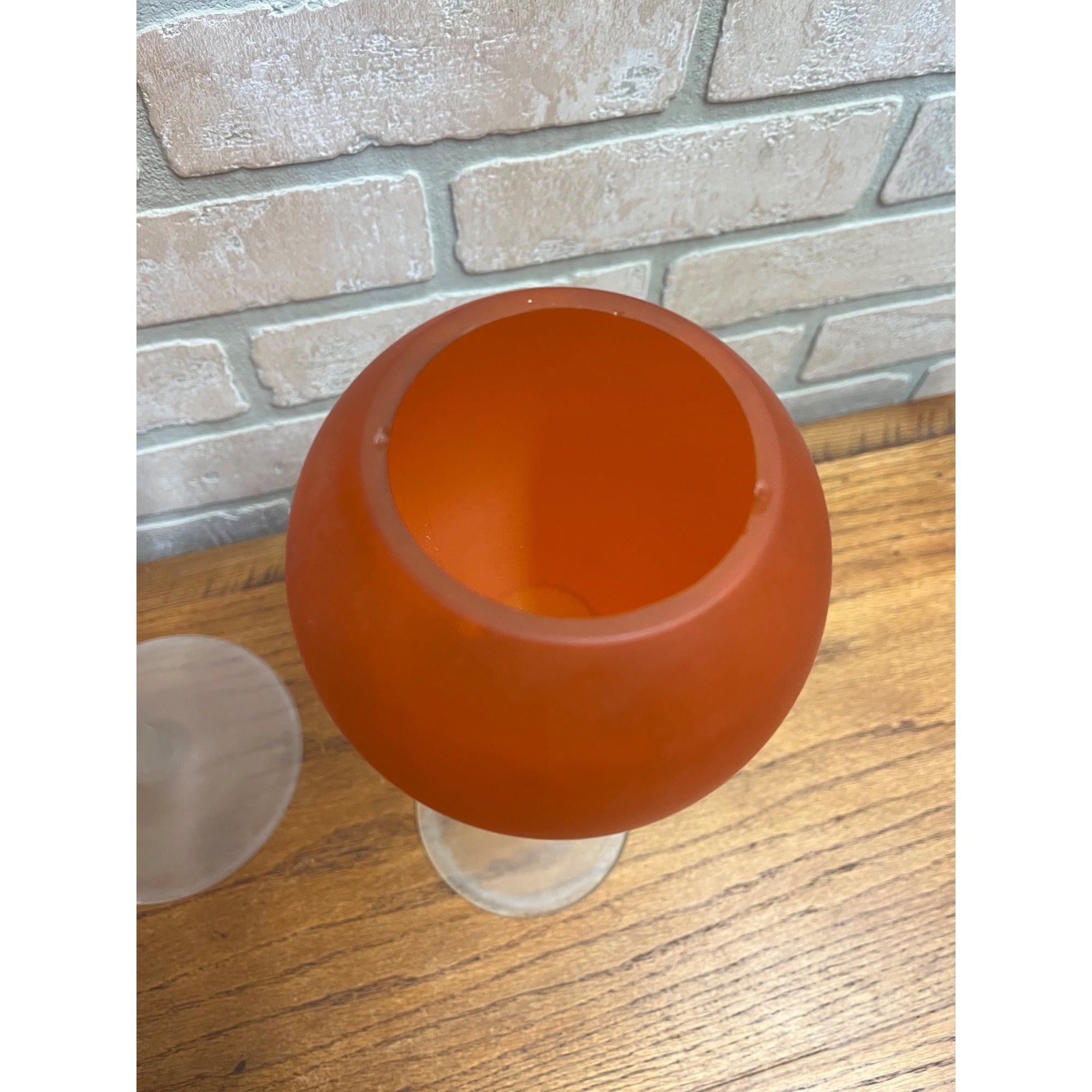 Vintage 1960’s MCM Moretti Rosenthal Netter Satan Red Frosted Glass Vases Murano