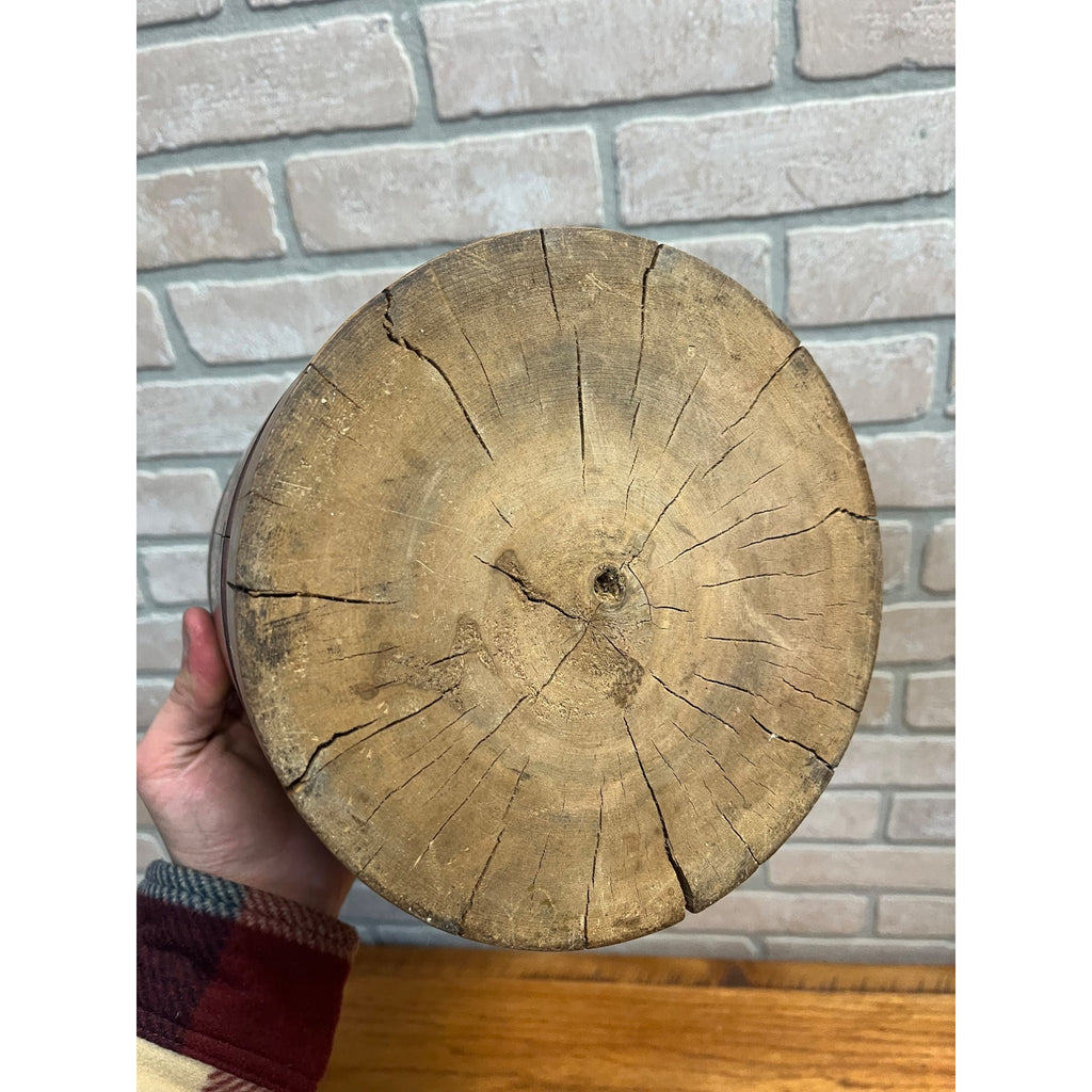 Antique Primitive 19th c. Wooden Hand Carved Mortar & Pestle Apothecary Medicine