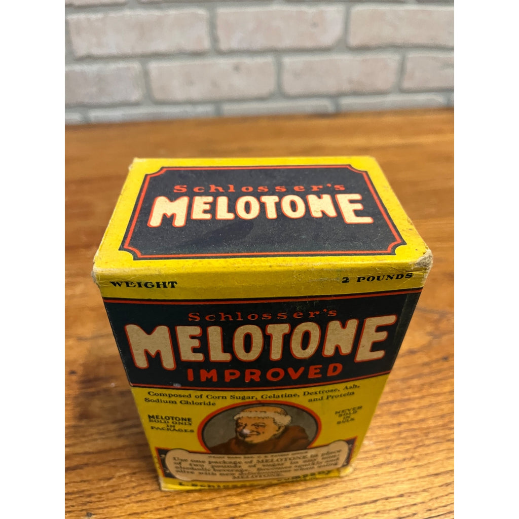 Vintage Schlosser's Melotone 2lb Box Advertising Chicago Food Additive