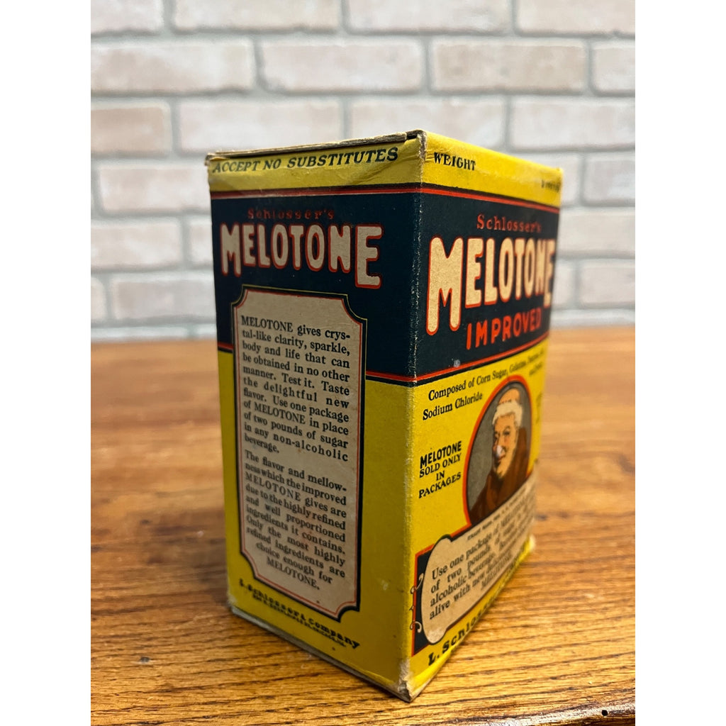 Vintage Schlosser's Melotone 2lb Box Advertising Chicago Food Additive