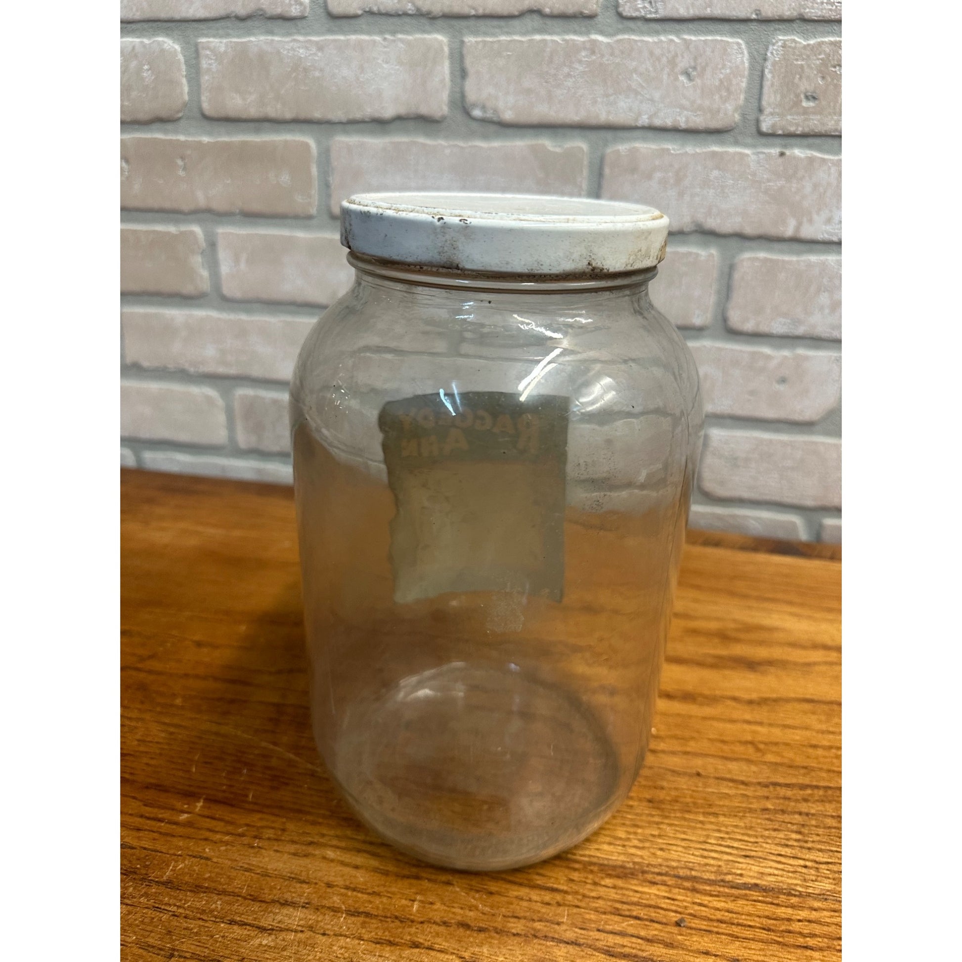 Vintage Raggedy Ann Brand Dill Pickles Glass Jar 1 Gallon