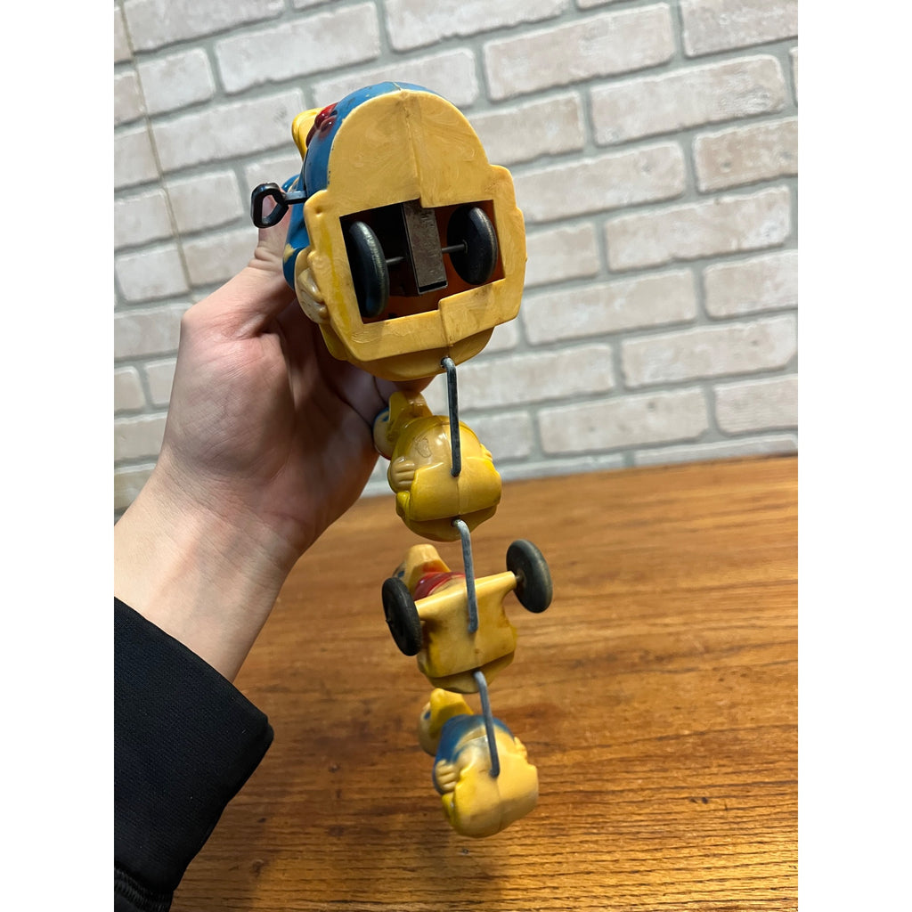 Vintage Louis Marx Plastic Wind Up Donald Duck & 3 Nephews Walt Disney Prod USA 1950s