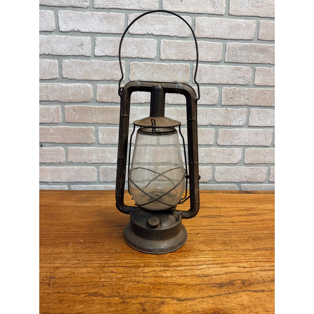 Vintage Metal Dietz Monarch Lantern Clear Glass Globe New York, USA