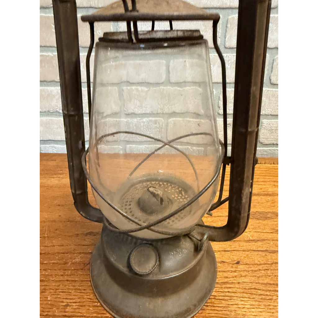 Vintage Metal Dietz Monarch Lantern Clear Glass Globe New York, USA