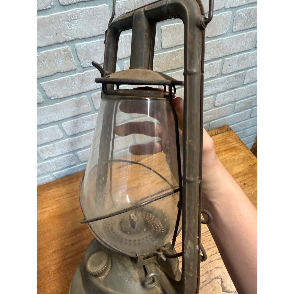 Vintage Metal Dietz Monarch Lantern Clear Glass Globe New York, USA