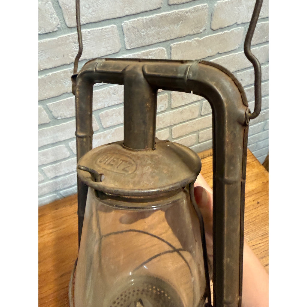 Vintage Metal Dietz Monarch Lantern Clear Glass Globe New York, USA