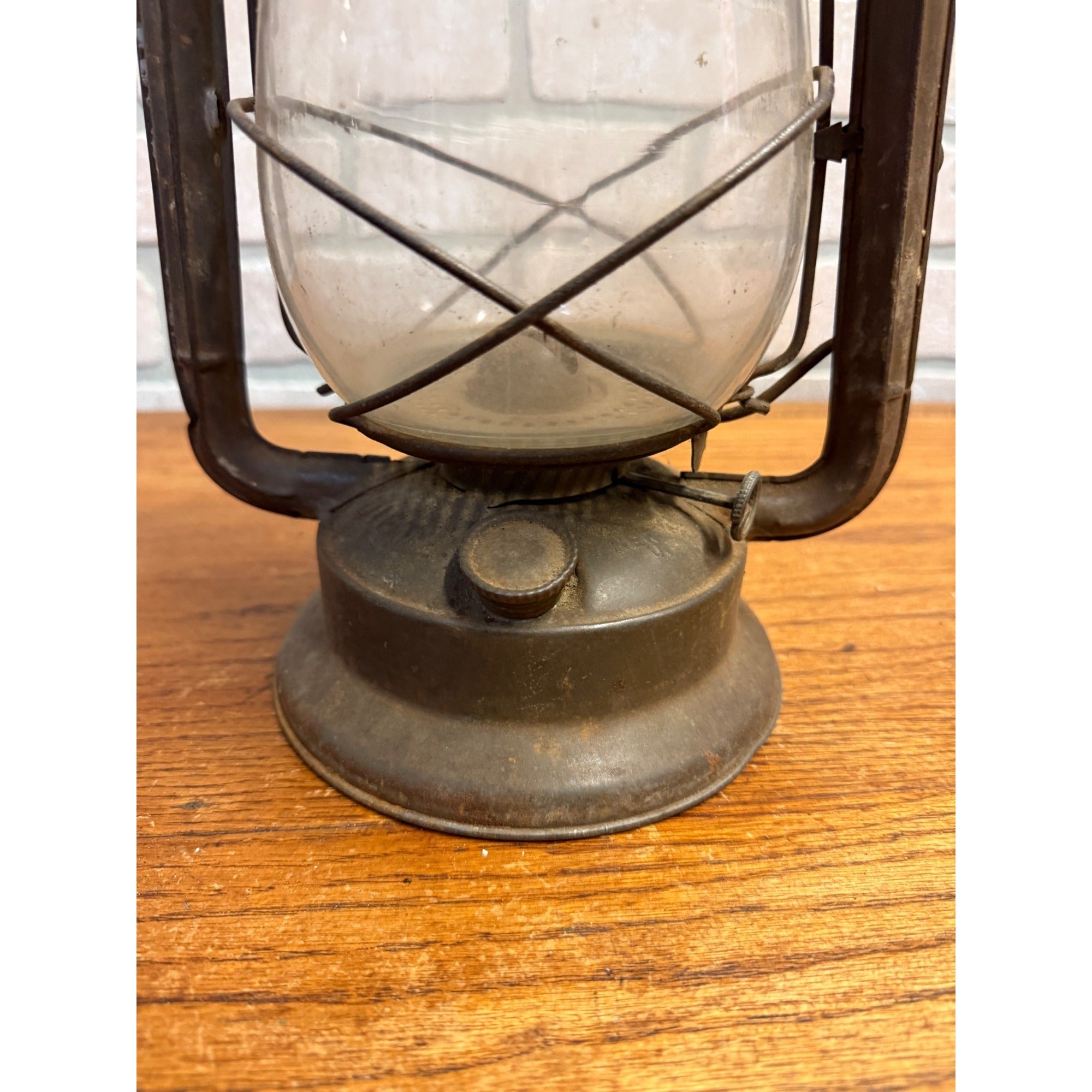 Vintage Metal Dietz Monarch Lantern Clear Glass Globe New York, USA