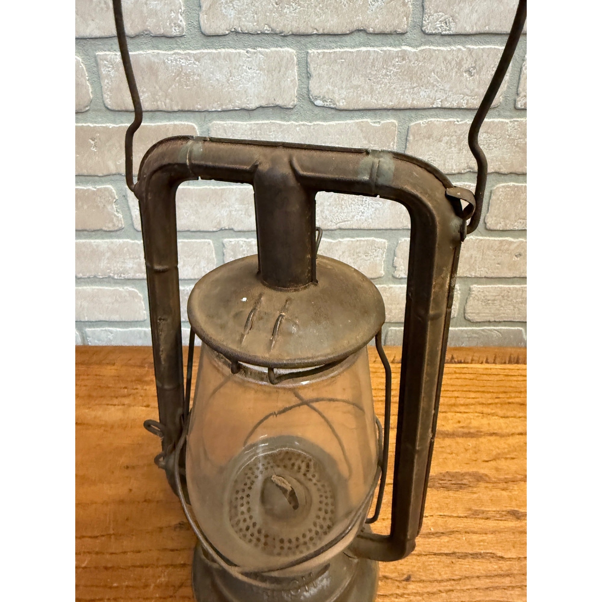 Vintage Metal Dietz Monarch Lantern Clear Glass Globe New York, USA