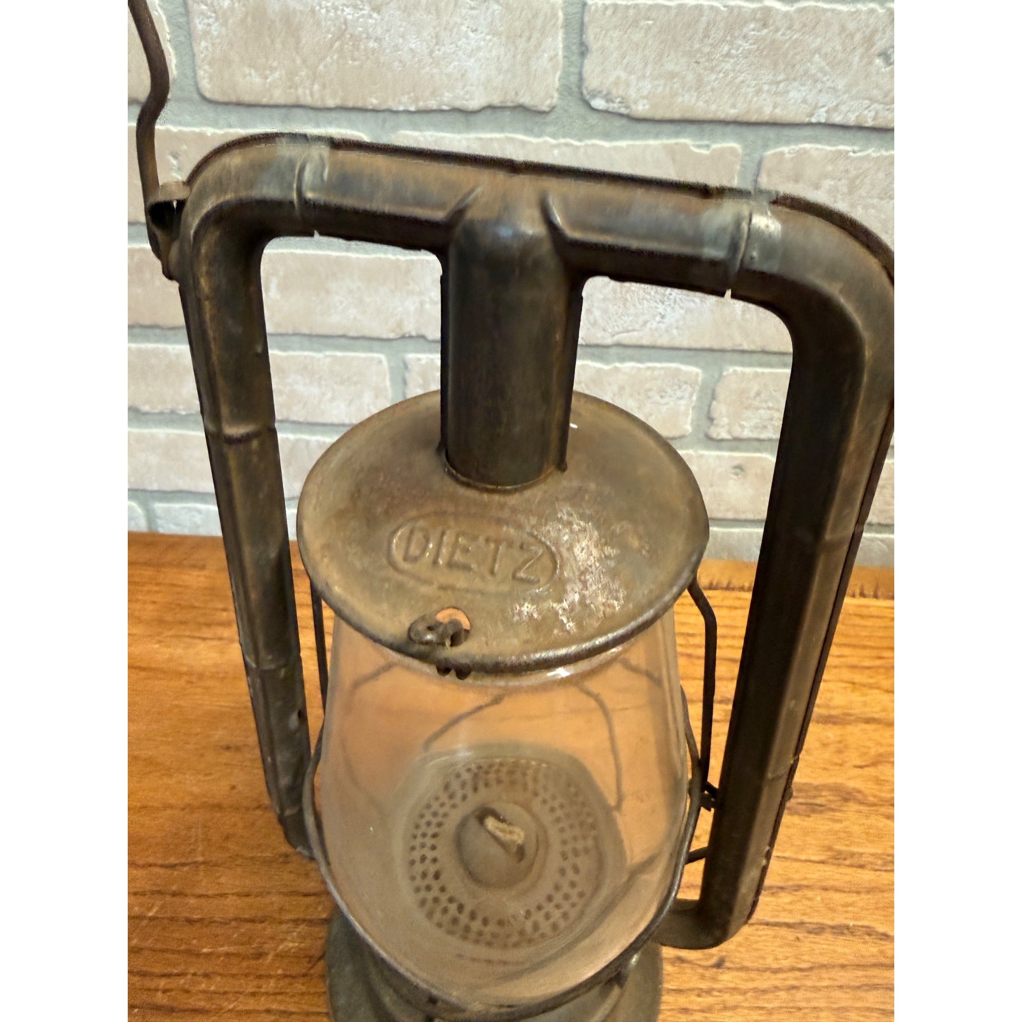Vintage Metal Dietz Monarch Lantern Clear Glass Globe New York, USA