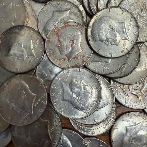 1965-1970 Kennedy 40 % Silver Half Dollar Coins US Currency Circulated Random
