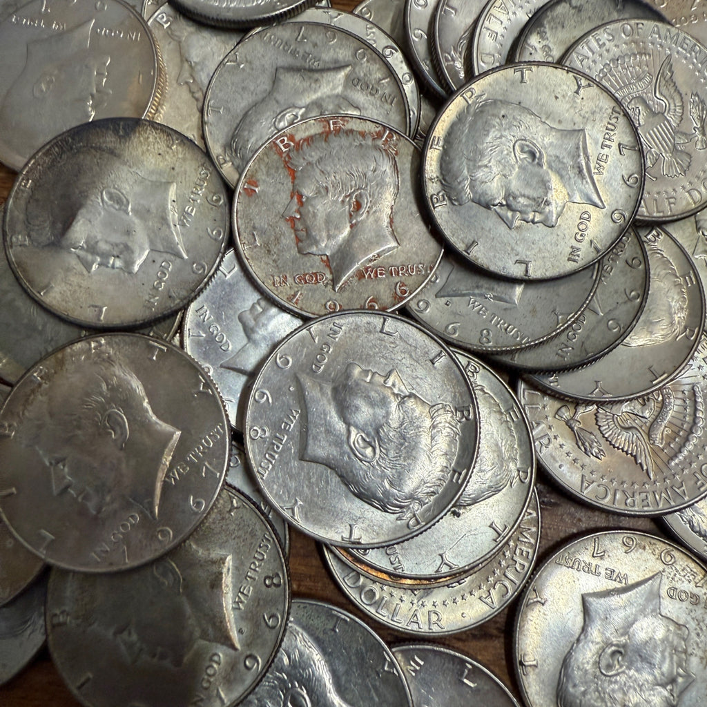 1965-1970 Kennedy 40 % Silver Half Dollar Coins US Currency Circulated Random