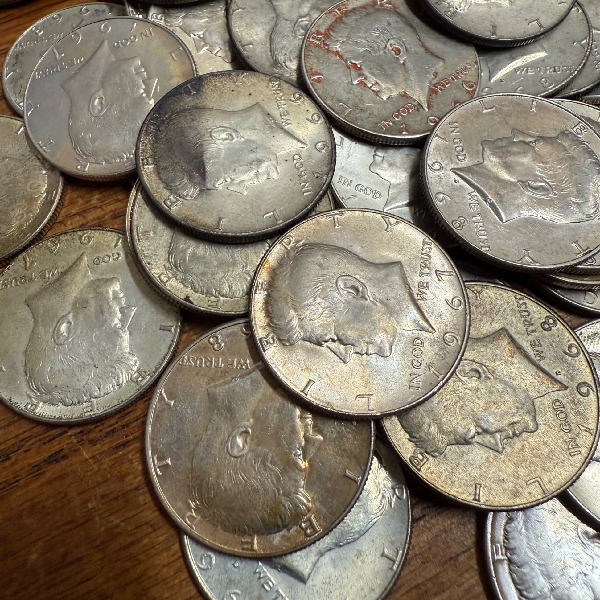 1965-1970 Kennedy 40 % Silver Half Dollar Coins US Currency Circulated Random
