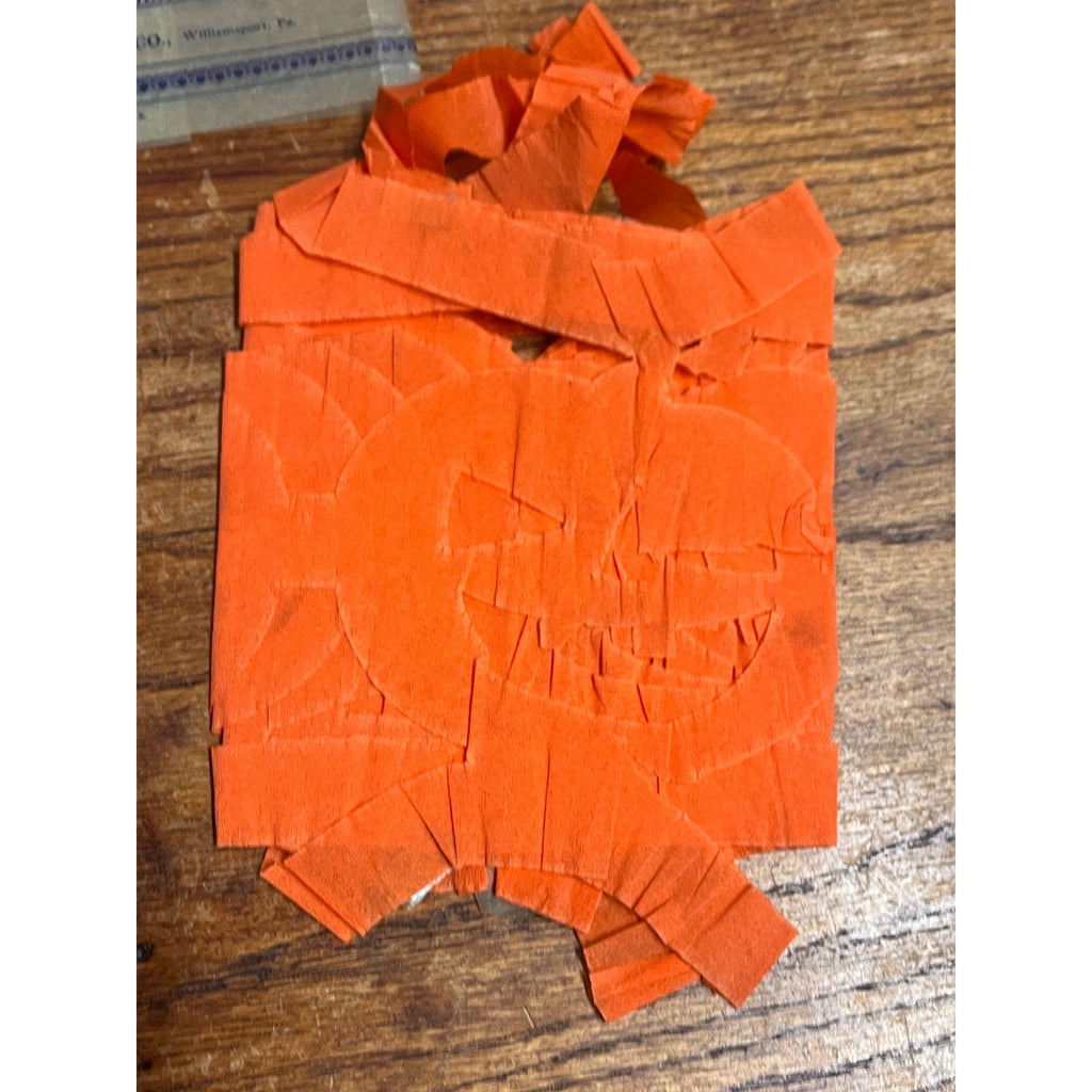 Vintage 1930s Halloween JOL Pumpkin Jack o'Lantern Paper Cutout Border C.A. Reed