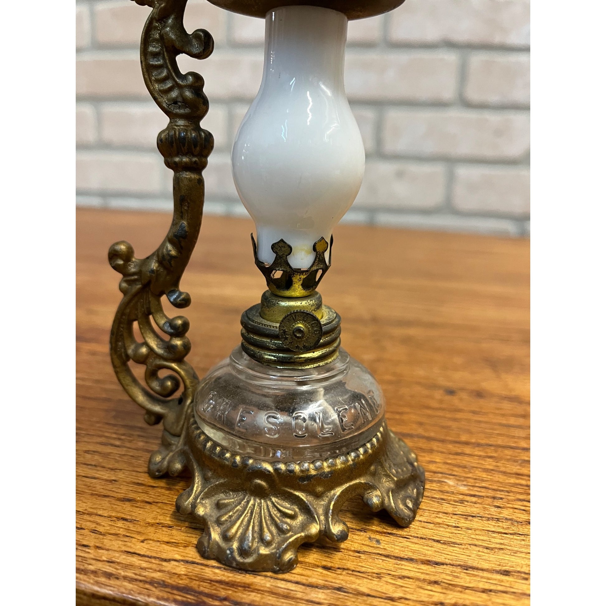 Vtg ANTIQUE 1800'S BRASS VAPO CRESOLENE VAPORIZER MEDICAL OIL LAMP