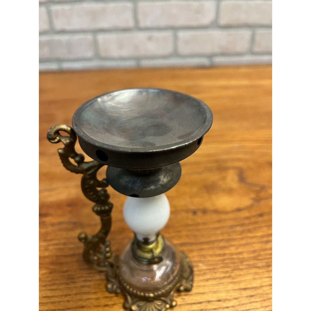 Vtg ANTIQUE 1800'S BRASS VAPO CRESOLENE VAPORIZER MEDICAL OIL LAMP
