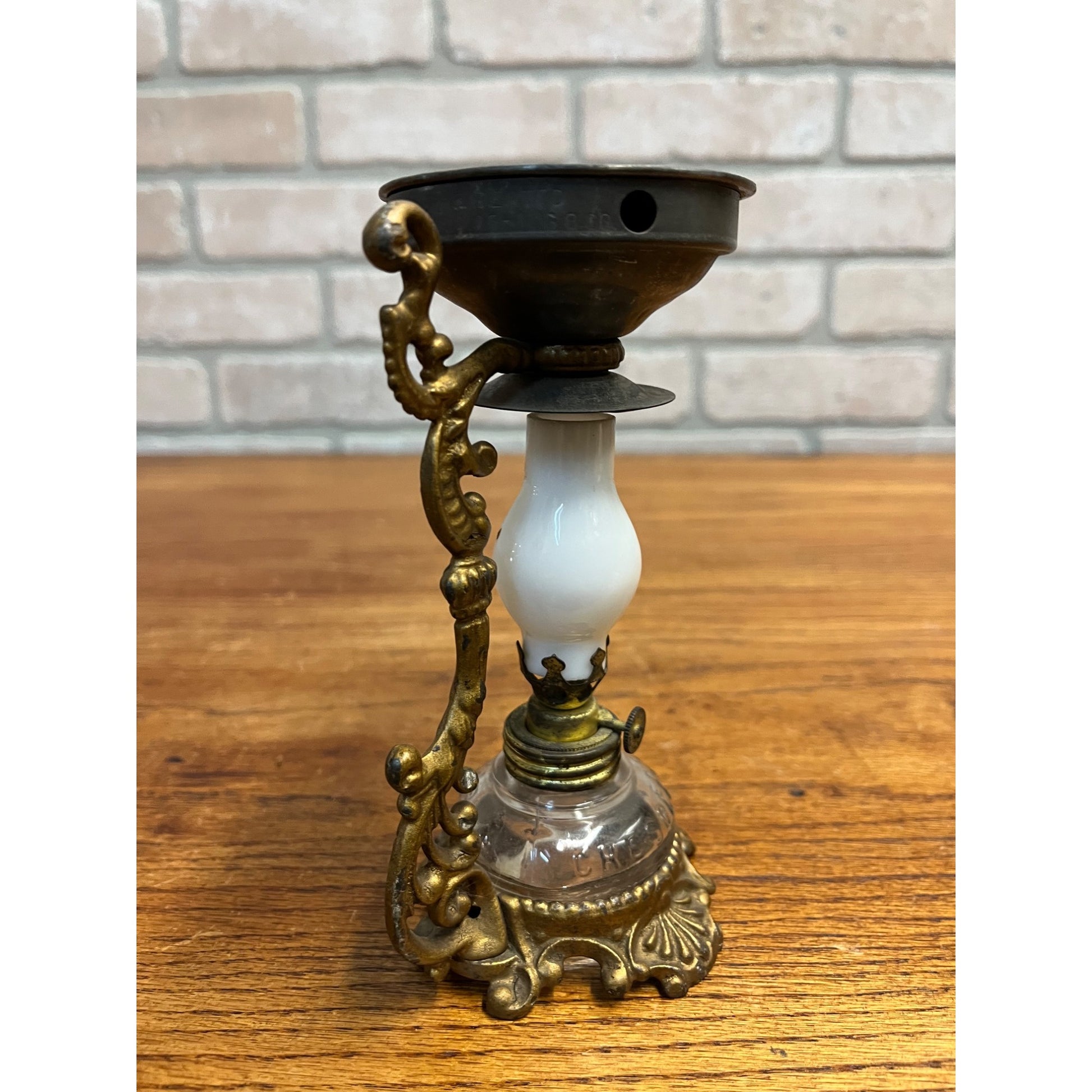 Vtg ANTIQUE 1800'S BRASS VAPO CRESOLENE VAPORIZER MEDICAL OIL LAMP