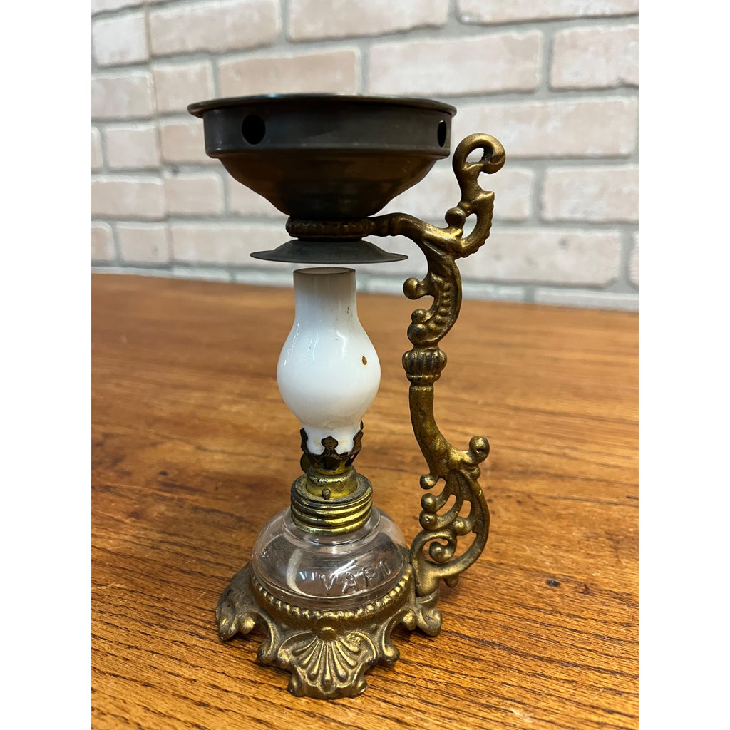 Vtg ANTIQUE 1800'S BRASS VAPO CRESOLENE VAPORIZER MEDICAL OIL LAMP