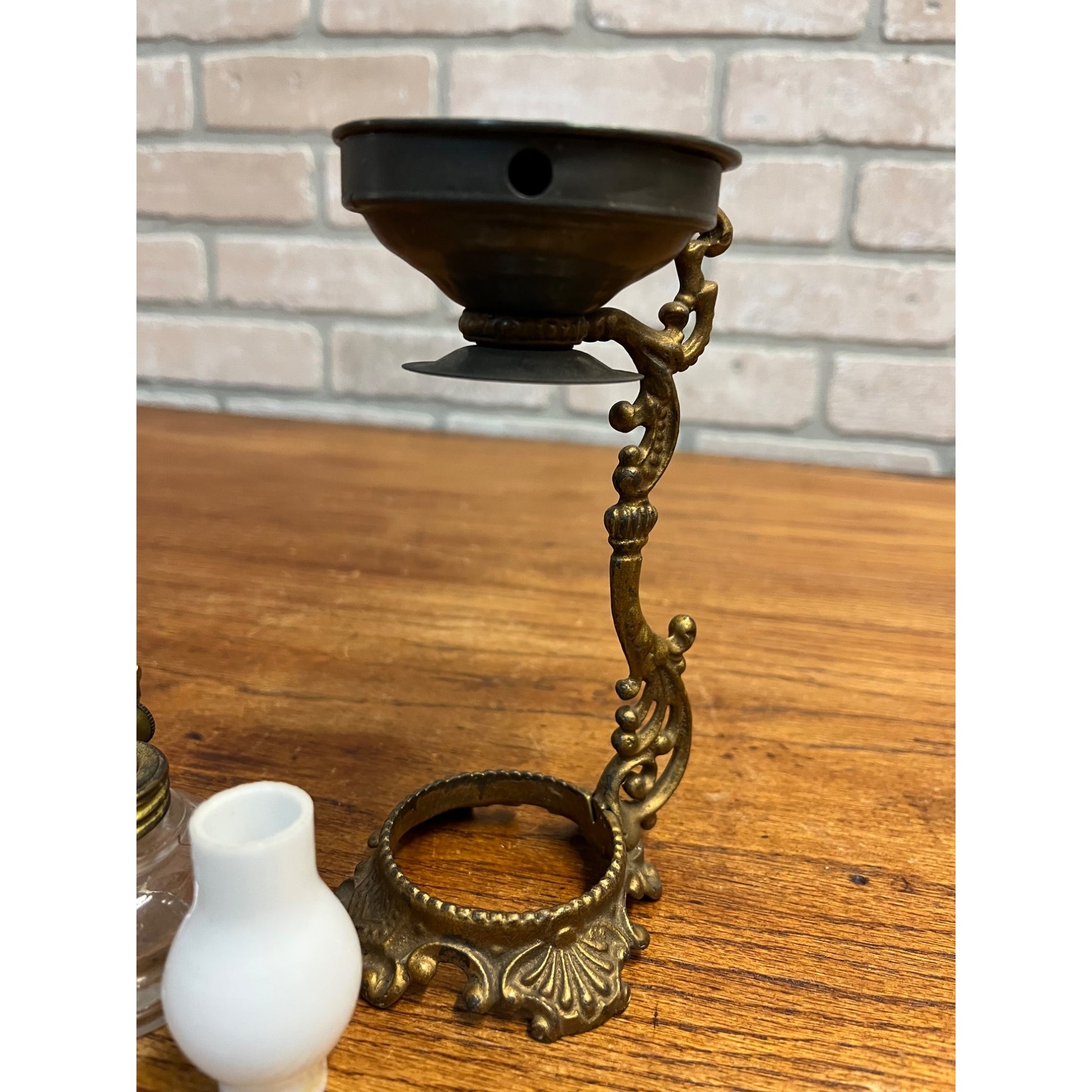 Vtg ANTIQUE 1800'S BRASS VAPO CRESOLENE VAPORIZER MEDICAL OIL LAMP