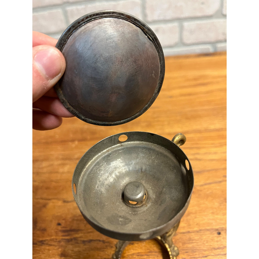 Vtg ANTIQUE 1800'S BRASS VAPO CRESOLENE VAPORIZER MEDICAL OIL LAMP