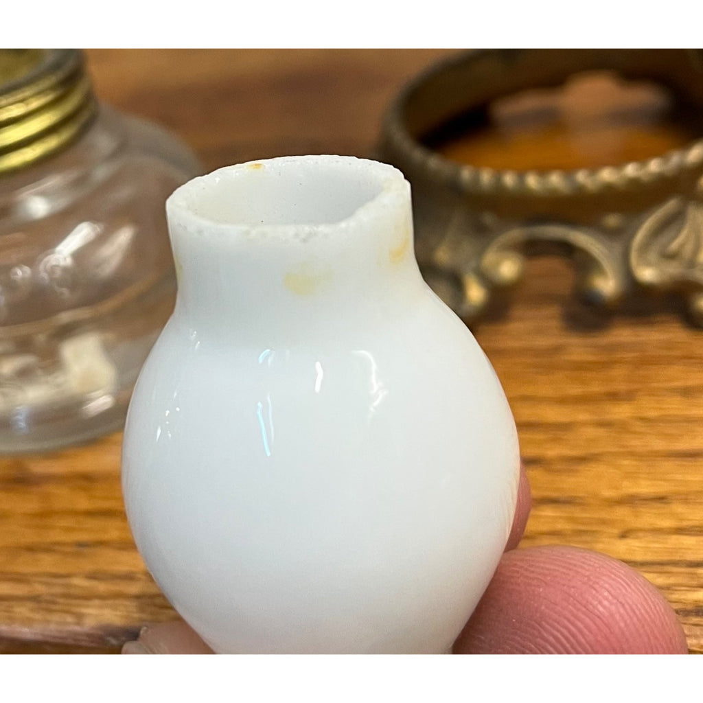 Vtg ANTIQUE 1800'S BRASS VAPO CRESOLENE VAPORIZER MEDICAL OIL LAMP