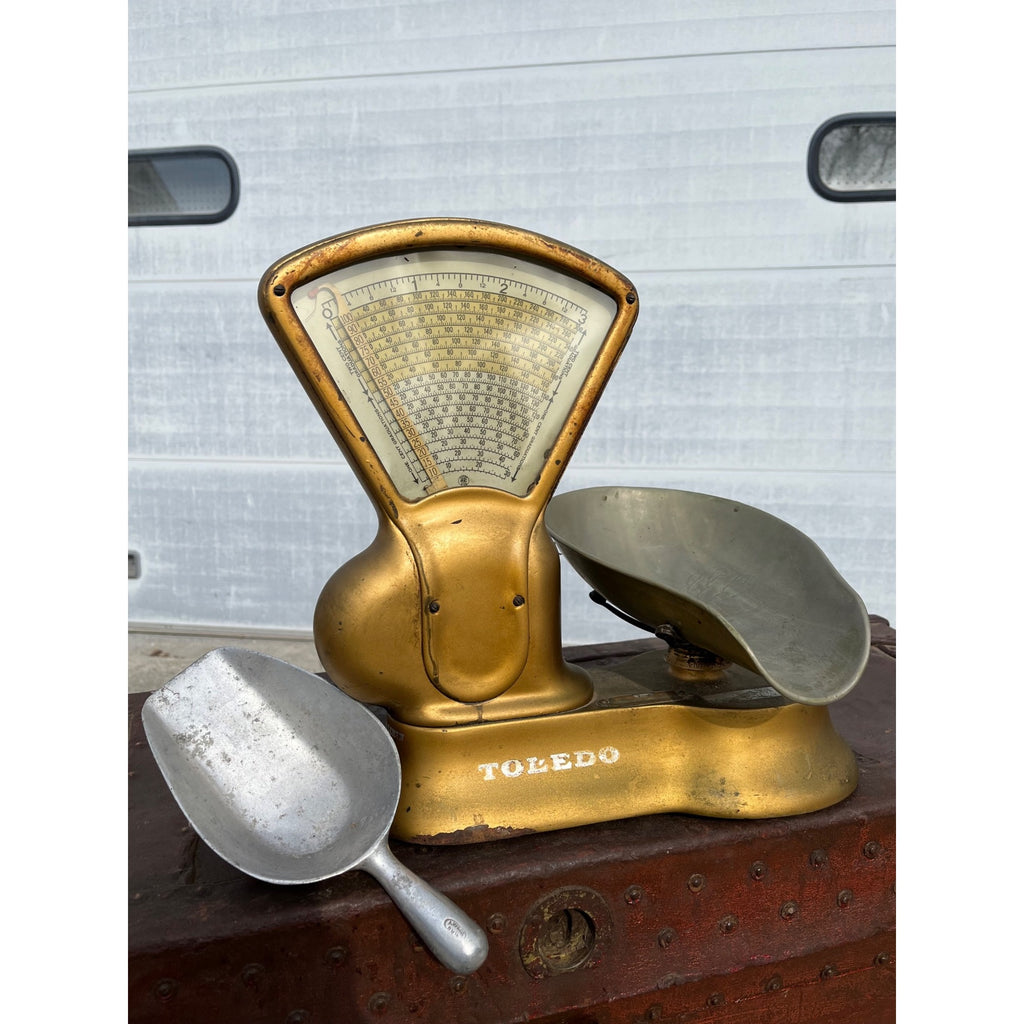 Antique Toldeo 3lb Candy Scale General Store Model 405AR w/ Scoop