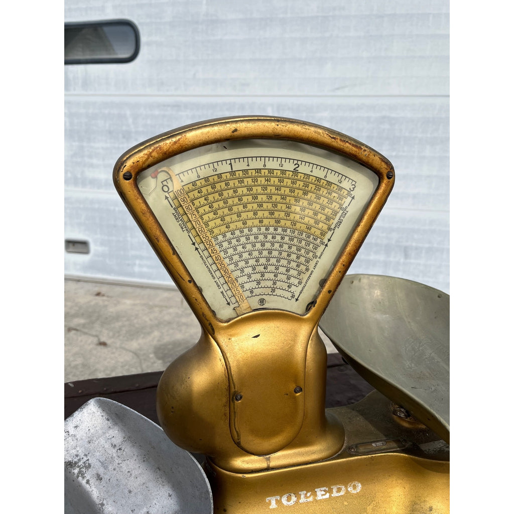 Antique Toldeo 3lb Candy Scale General Store Model 405AR w/ Scoop