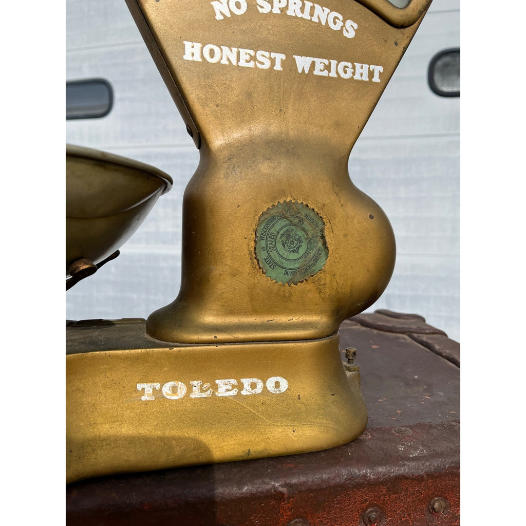 Antique Toldeo 3lb Candy Scale General Store Model 405AR w/ Scoop