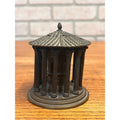 RARE Antique 19th c. Grand Tour Bronze Inkwell of The Temple of Hercules Rome