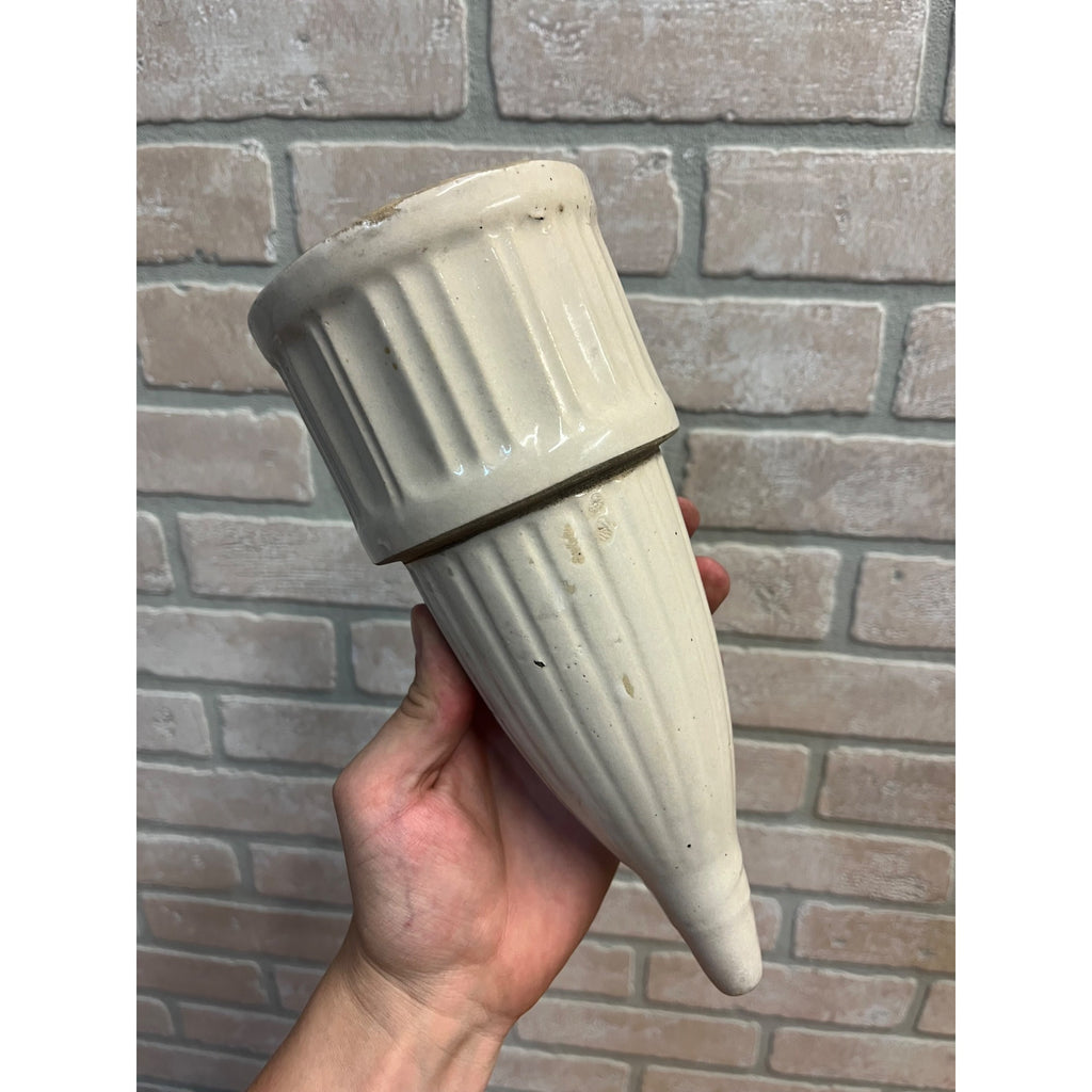 Antique Red Wing Union Stoneware Cemetery Flower Vase Funeral Espergne