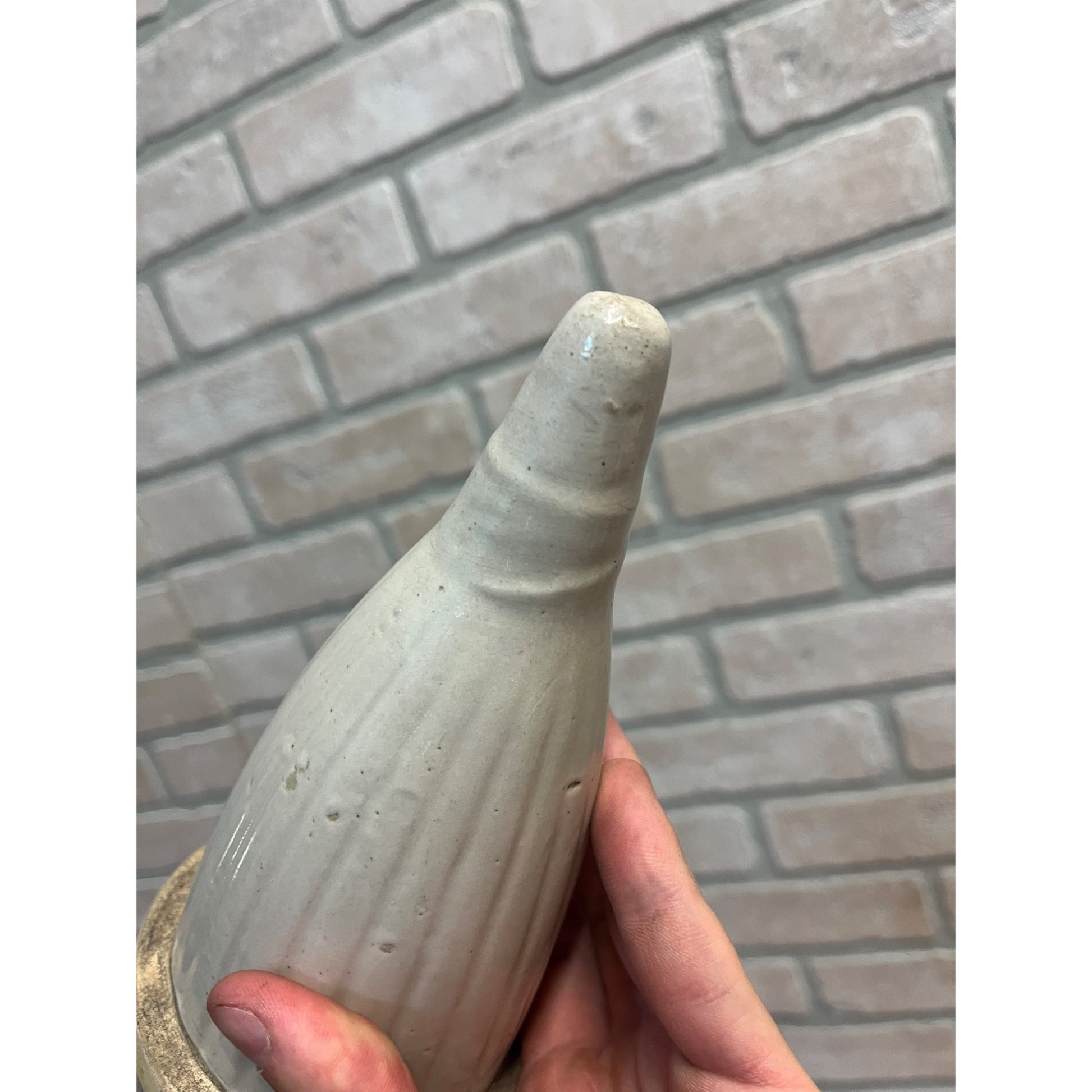 Antique Red Wing Union Stoneware Cemetery Flower Vase Funeral Espergne