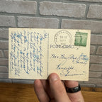 Greeting From Eagle River Wisconsin Linen Postcard 1942