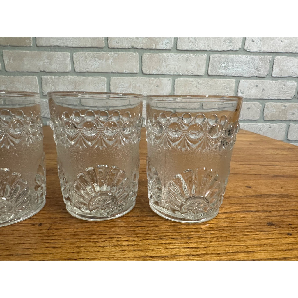 Set (4) EAPG Westmoreland Specialty Shell and Jewel Glass Tumblers C.1893