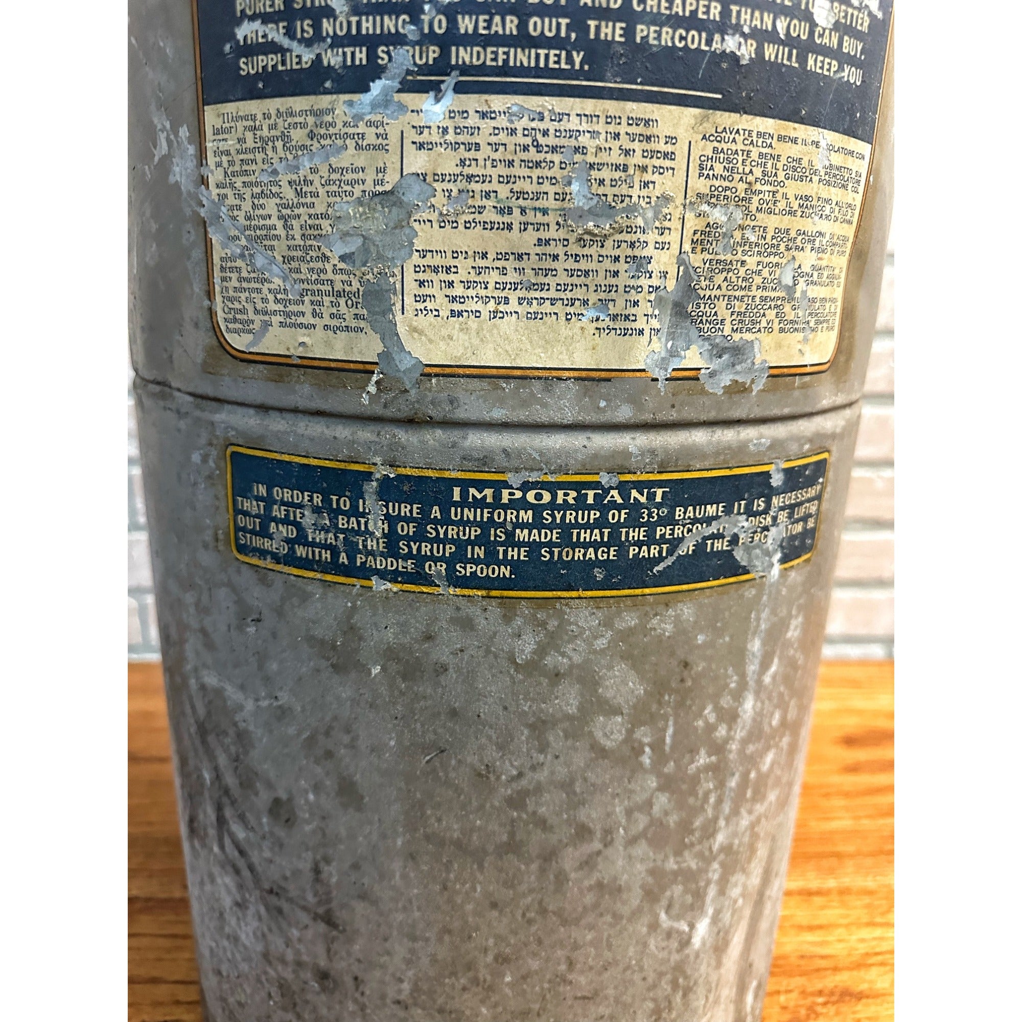 RARE Vintage Early 1900s Ward's Orange Crush Sugar Percolator General Store Sign