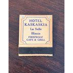 Vintage WWII Uncle Sam Hotel Kaskaskia La Salle IL Unstruck FULL Matchbook