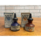 Scarce Post's American Orange Violet Drawing Ink 1930s Bottles W/ Box
