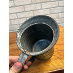 Antique Primitive Gray Enamel Graniteware Measure Grey Farmhouse Decor