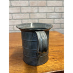 Antique Primitive Gray Enamel Graniteware Measure Grey Farmhouse Decor